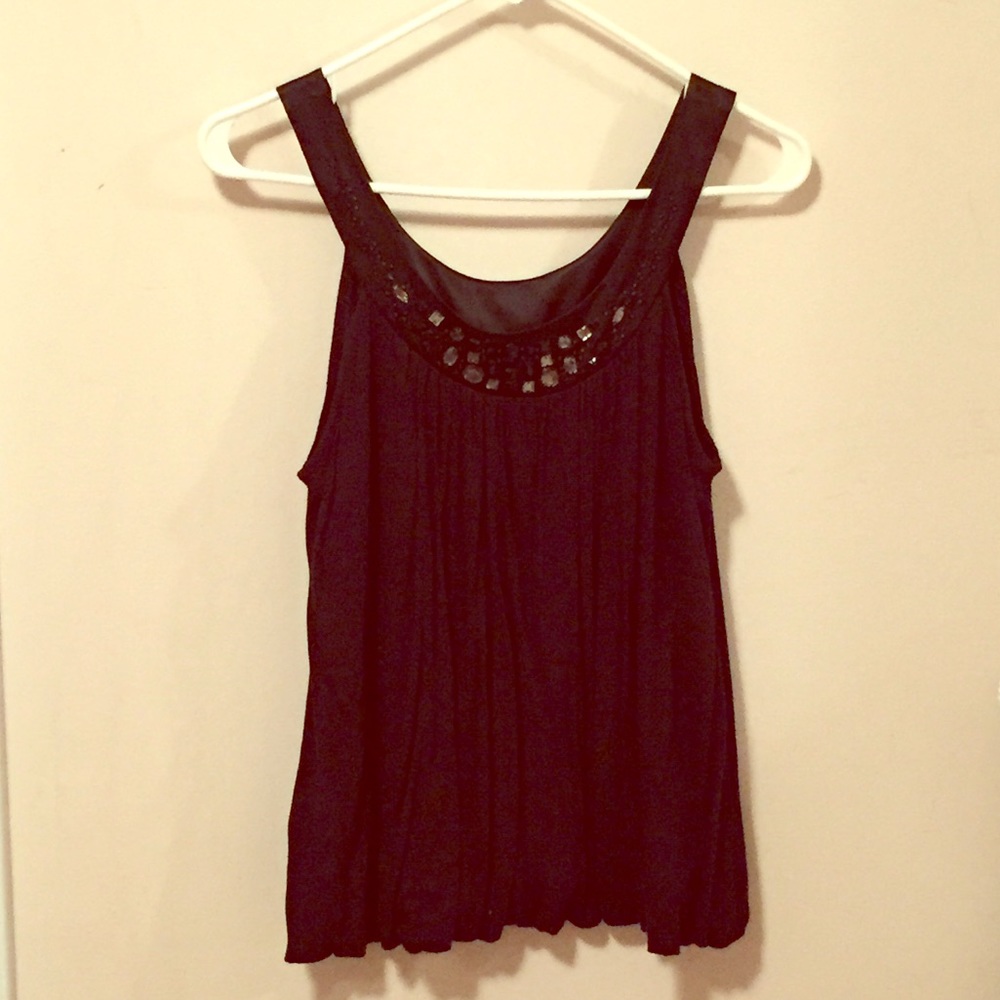 Black elegant sleeveless top